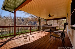 Upper back deck with outdoor spa