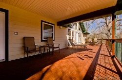 Upper back deck with deck furniture and BBQ grill