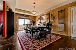 Main level dining room with access to back deck